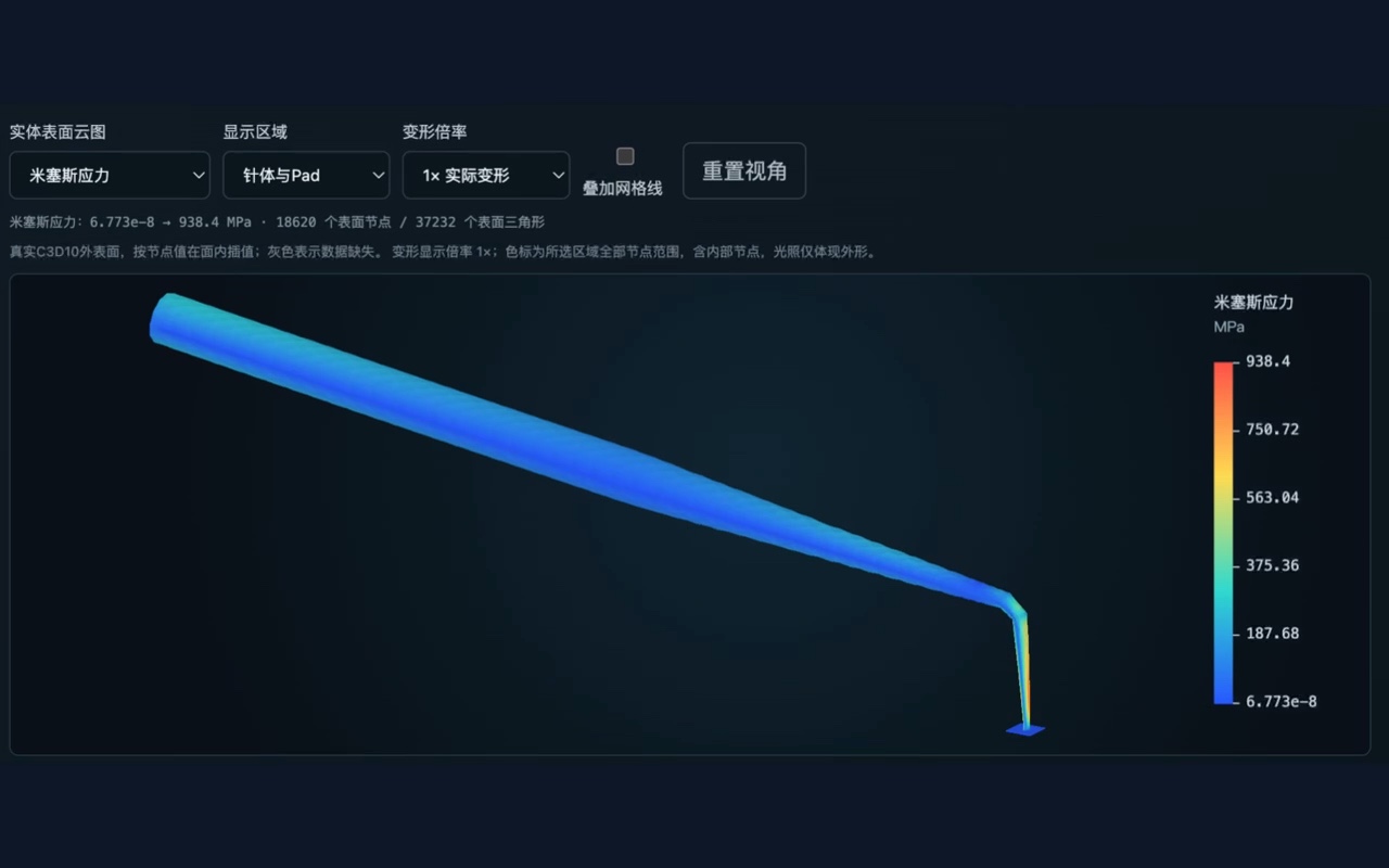 应力与接触界面示例